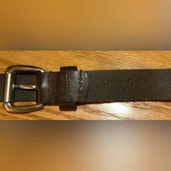 Unisex Dark Brown Leather Thick Braid Belt; Size M/L (Approx. 38” Total Length) - Picture 6 of 9